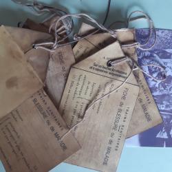 Étiquette blessé français 1914-1918