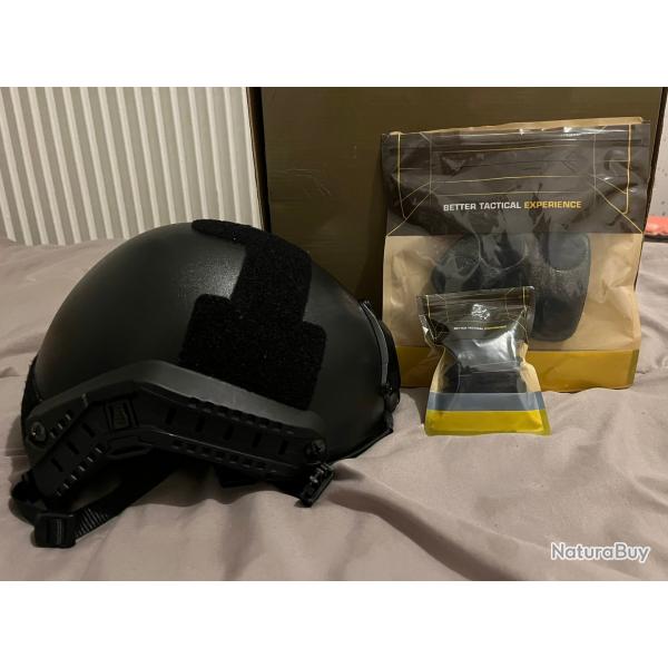 Casque Tactique Fast Noir ASG airsoft