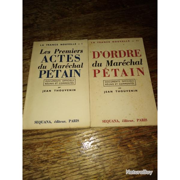 Livres la France nouvelle I et II -- Livres sur le Marchal Ptain