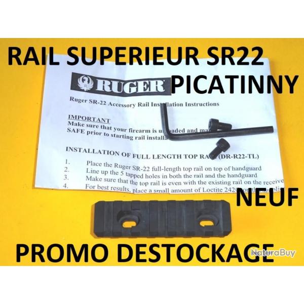 rail superieur surlev PICATINNY pour RUGER SR22 RUGER SR-22 - VENDU PAR JEPERCUTE (b14807)