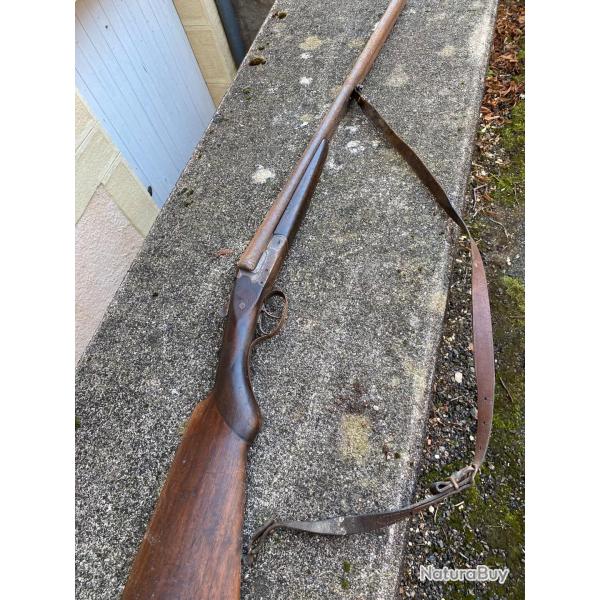 Fusil ancien de chasse double helice