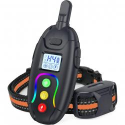 Collier Electrique Entraînement RS2 pour Chien Télécommande Etanche Vibration Bip & Choc Réglable