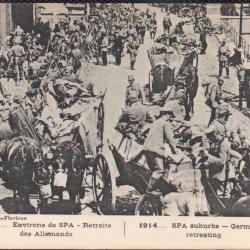 Carte - Guerre 1914 - Environs de SPA - Retraite des Allemands N°1575