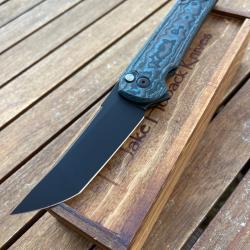 Jake Hoback Kwaiback Button Lock Knife Arctic Storm Fat Carbon (3.75" DLC)