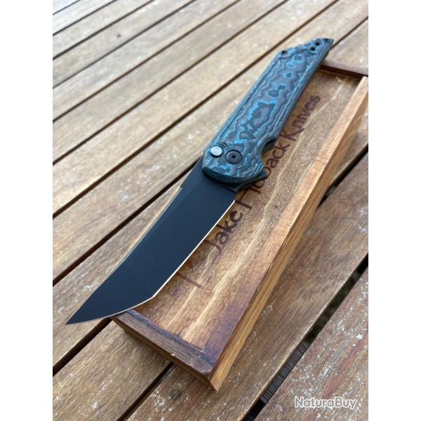 Jake Hoback Kwaiback Button Lock Knife Arctic Storm Fat Carbon (3.75" DLC)