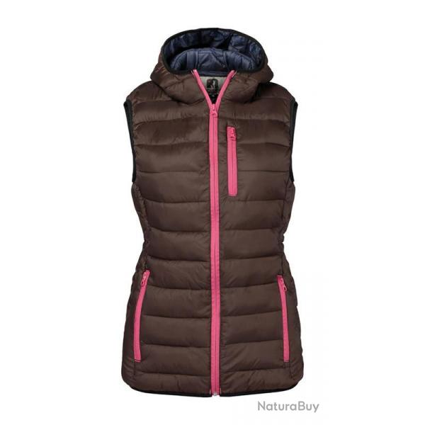 Gilet matelasse trekking femme - Taille XS Marron XS