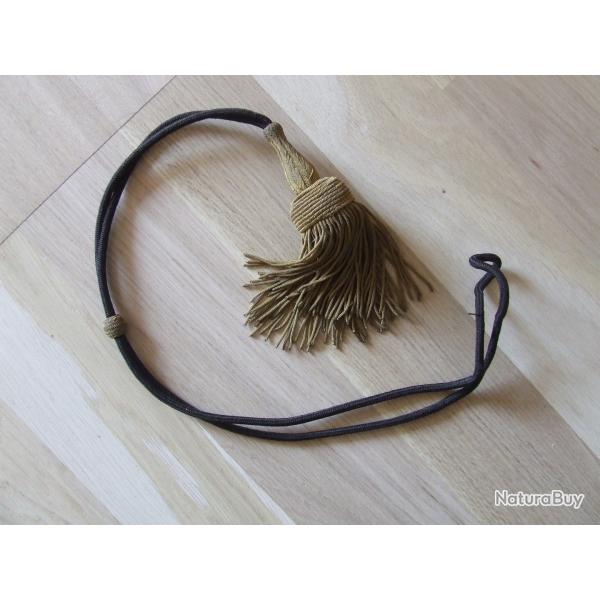 ANCIENNE DRAGONNE POUR EPEE EN CANNETILLE DOREE