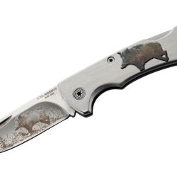 Herbertz 585909 Couteau pliant - dessin de chasse sur lame et manche