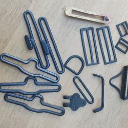 US WW1 Argonne 1918 - Lot de terrain d'éléments d'équipement, ceinturon, brelage et divers