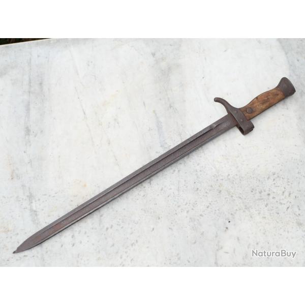 Baonnette rglementaire franaise Berthier mle 1892 SF quillon court - WWI - ref BOU25BAI001
