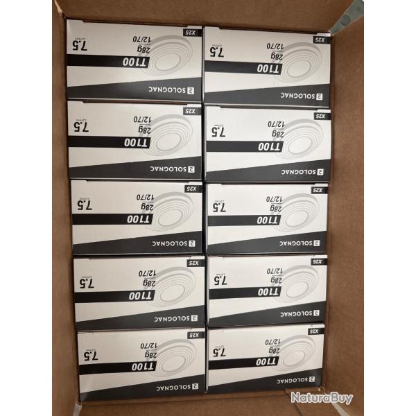 1 carton de 250 cartouche calibre 12/70