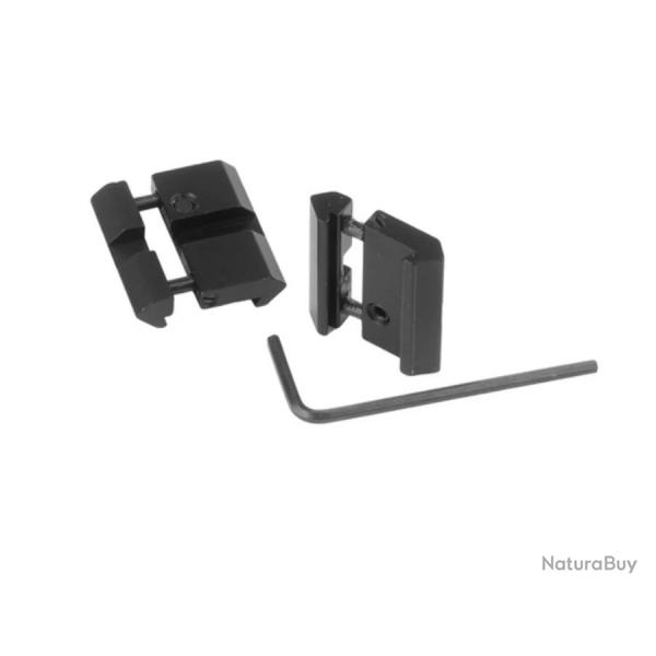 Lot de 2 adaptateurs Vector optics pour rails 11 mm vers picatinny/weaver