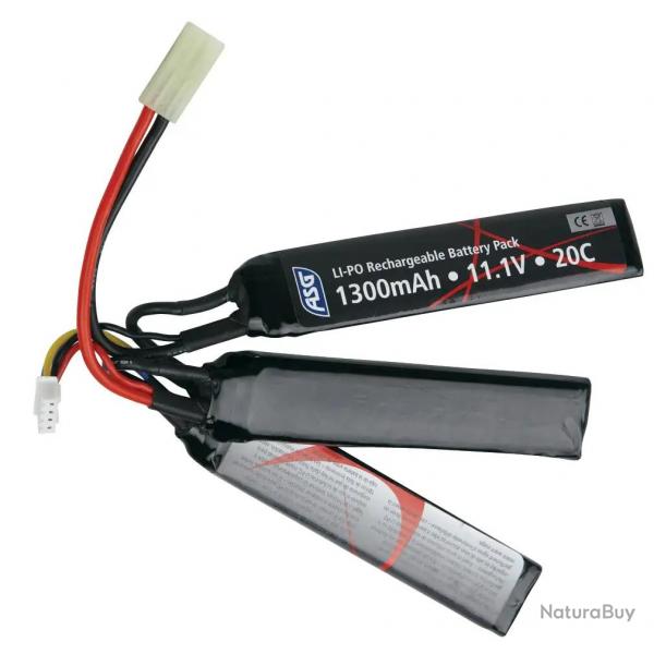 Batterie Lipo 11.1V 1300 mAh 3 Sticks Asg