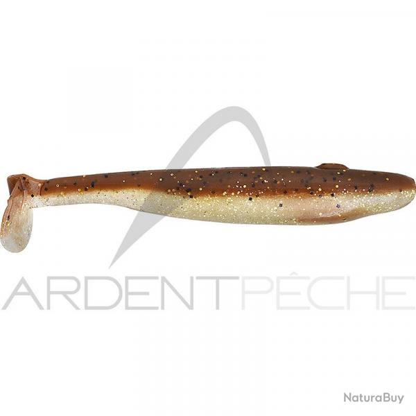 Leurre souple GAN CRAFT Bariki shad 6.8 777 Lucky brown gold lame