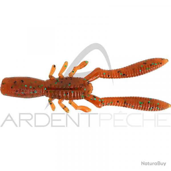 Leurre souple MEGABASS Bottle shrimp 4 Root Beer green/black flakes