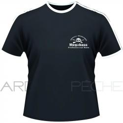 Tee shirt MEGABASS Tete de mort avec liseret blanc L