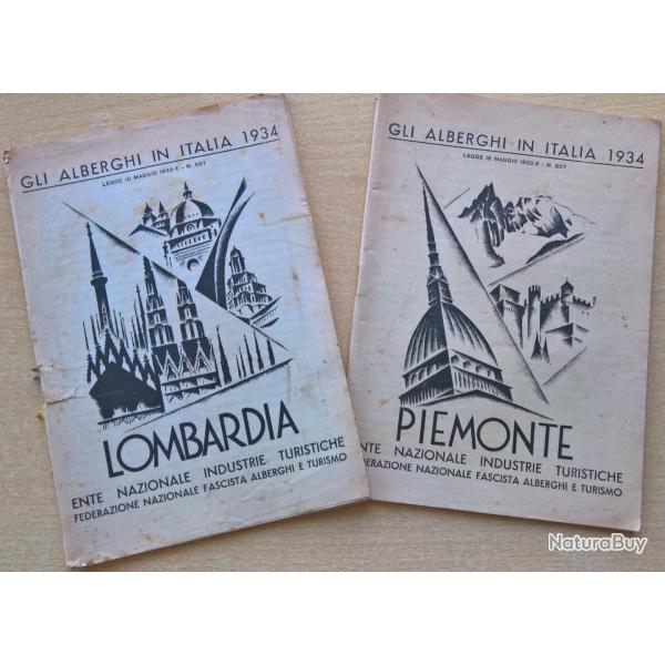 Lot de 2 revues touristiques Italie fachiste de 1934