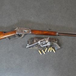 Marlin 1889 TBE avec lettre authentification - Calibre 38-40- Modèle dotation - Catégorie D