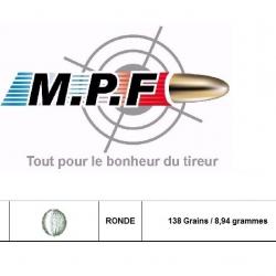 Ogives MPF plomb 44 balles rondes 138 Gr Ø 451" par 500 en port gratuit