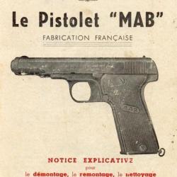 notice 4 pages pistolet MAB (envoi par mail) - VENDU PAR JEPERCUTE (m2535)