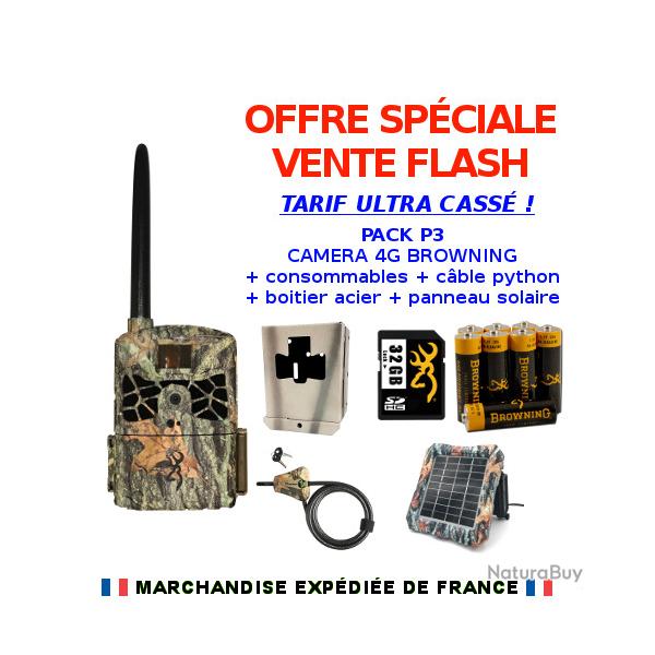 VENTE FLASH PACK P3: Camra Browning Defender Wireless 4G + accessoires (VF25)
