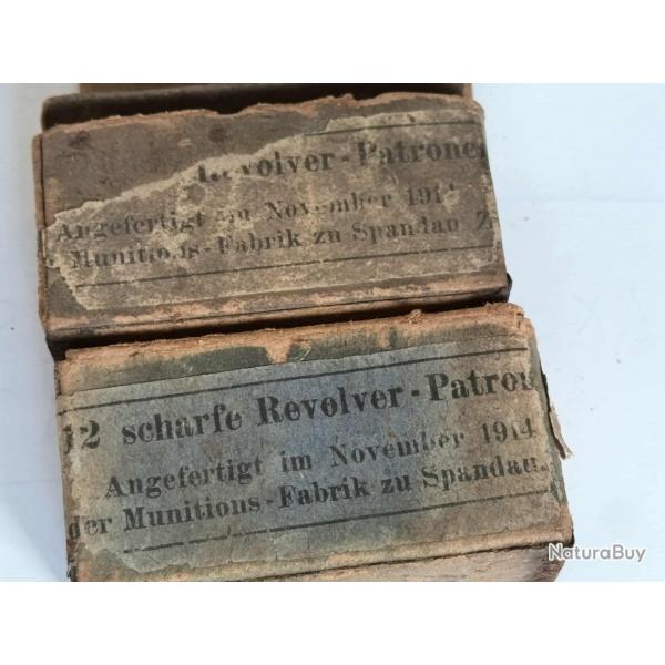 Vend 2  boite de cartouches  cal 10.6  Reichrevolver