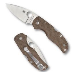 Couteau pliant Spyderco Native 5 micarta marron C41MPCW5