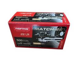 Norma - 500 Cartouches Match 22 -  22 LR 40gr  - 62100270