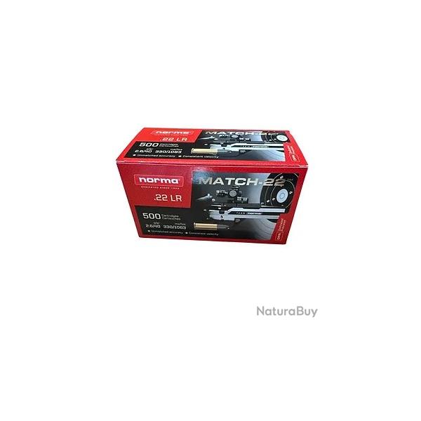 Norma - 500 Cartouches Match 22 -  22 LR 40gr  - 62100270