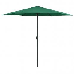 Parasol de jardin et mât en aluminium 270x246 cm Vert