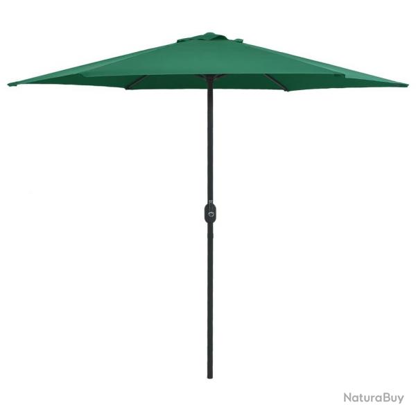 Parasol de jardin et mt en aluminium 270x246 cm Vert