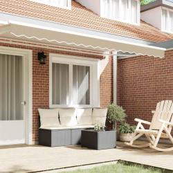 Auvent pour cadre de 4 m en beige 3,8x0,2 m