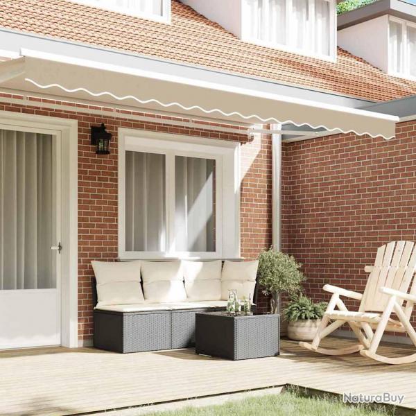 Auvent pour cadre de 4 m en beige 3,8x0,2 m