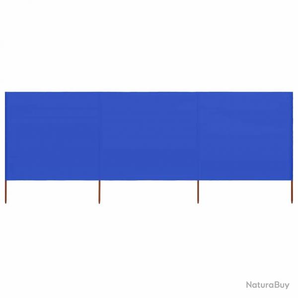 Paravent 3 panneaux Tissu 400 x 120 cm Bleu azur