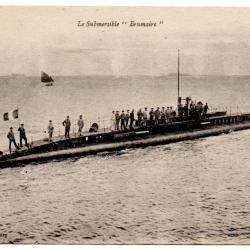 CPA - Marine de Guerre - Le Submersible " Brumaire " N°1578