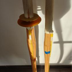 Lot shinai de kendo et bokken bois
