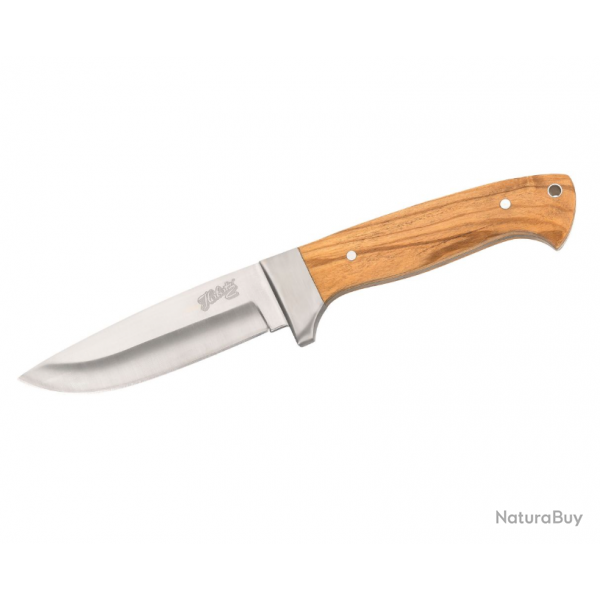 Herbertz 55039 Couteau  lame fixe - manche bois d'olivier