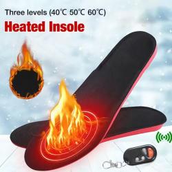Semelles chauffantes rechargeable USB + télécommande promo d'hiver