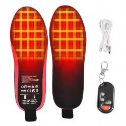 Semelles chauffantes rechargeable USB + télécommande annonce promo