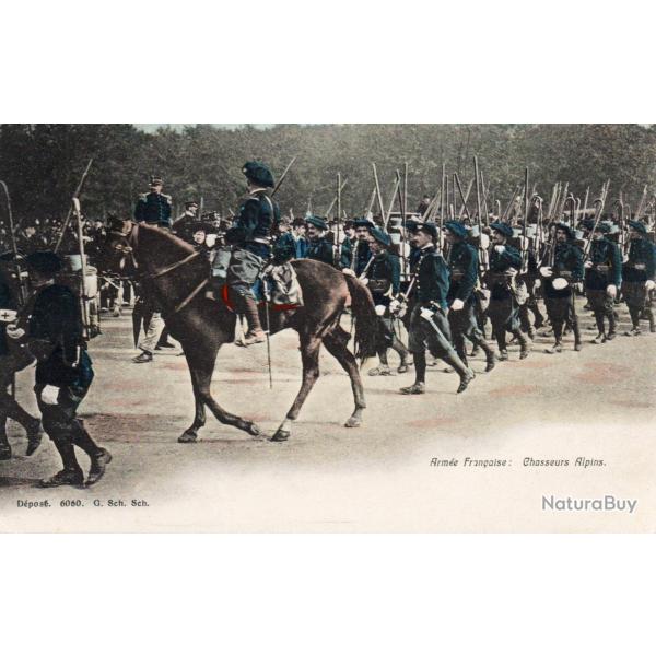 CPA - ARMMEE FRANCAISE - CHASSEUR ALPINS N1580