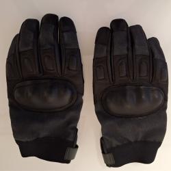 Gants tactiques cuir et tissu coqués, taille 9