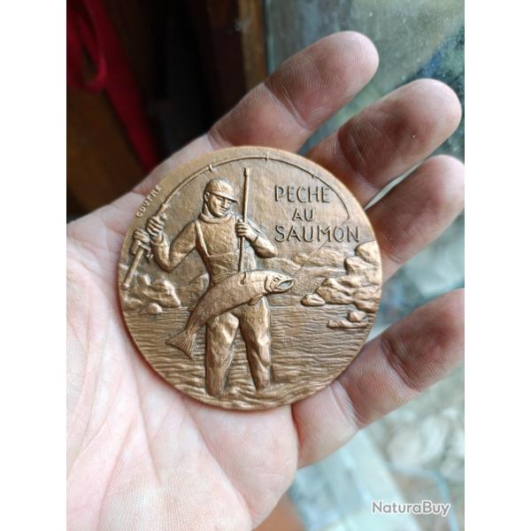 Mdaille bronze pche au saumon