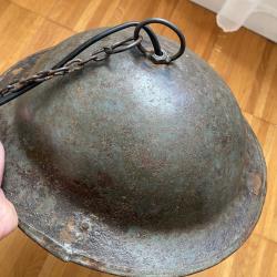 Casque ww2 anglais modifié lampe