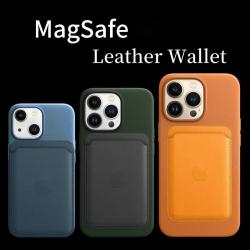 Porte Cartes Magnetique Magsafe Cuir pour iPhone, Modele: Au Choix