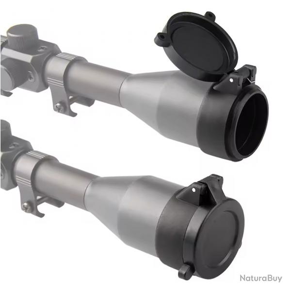 Couvercle de lentille de lunette de vise  ressort, de 25mm   69mm -  l'unit (6)