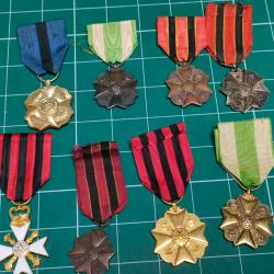 LOT DE 8 MEDAILLES BELGES CIVILES ET MILITAIRE BELGIQUE