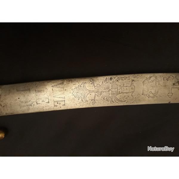Rare sabre briquet du royaume de sardaigne grave vive le roi