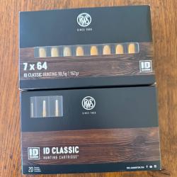 Balle rws id classic 7x64 , 10,5g , 162gr