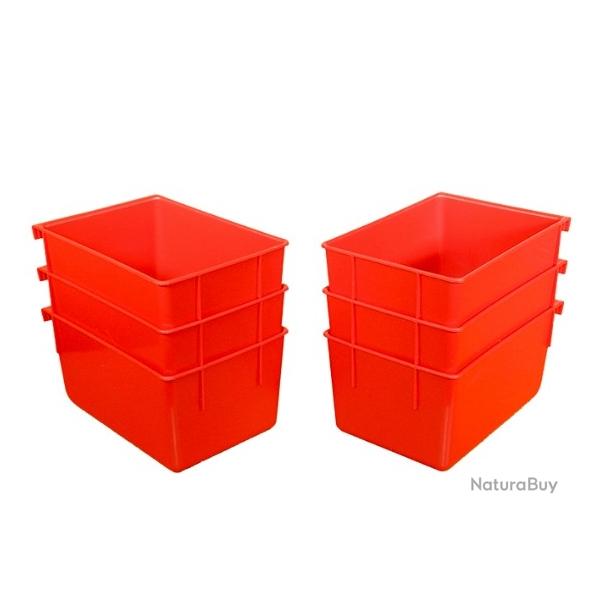 LOT DE 6 BACS DE RANGEMENT SUSPENDUS LEE PRECISION PLASTIC STORAGE BINS
