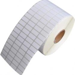 1000 pastilles autocollantes rectangulaires 10x20 mm - blanc - LIVRAISON GRATUITE